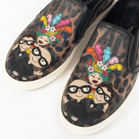 Dolce & Gabbana DG Family Leopard Slip-On Sneakers - Picture 7 of 12